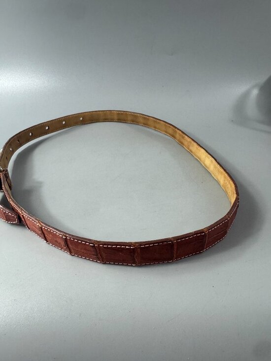 Vintage Carlisi Genuine Crocodile Leather Women\'s Belt, Size M main image 13